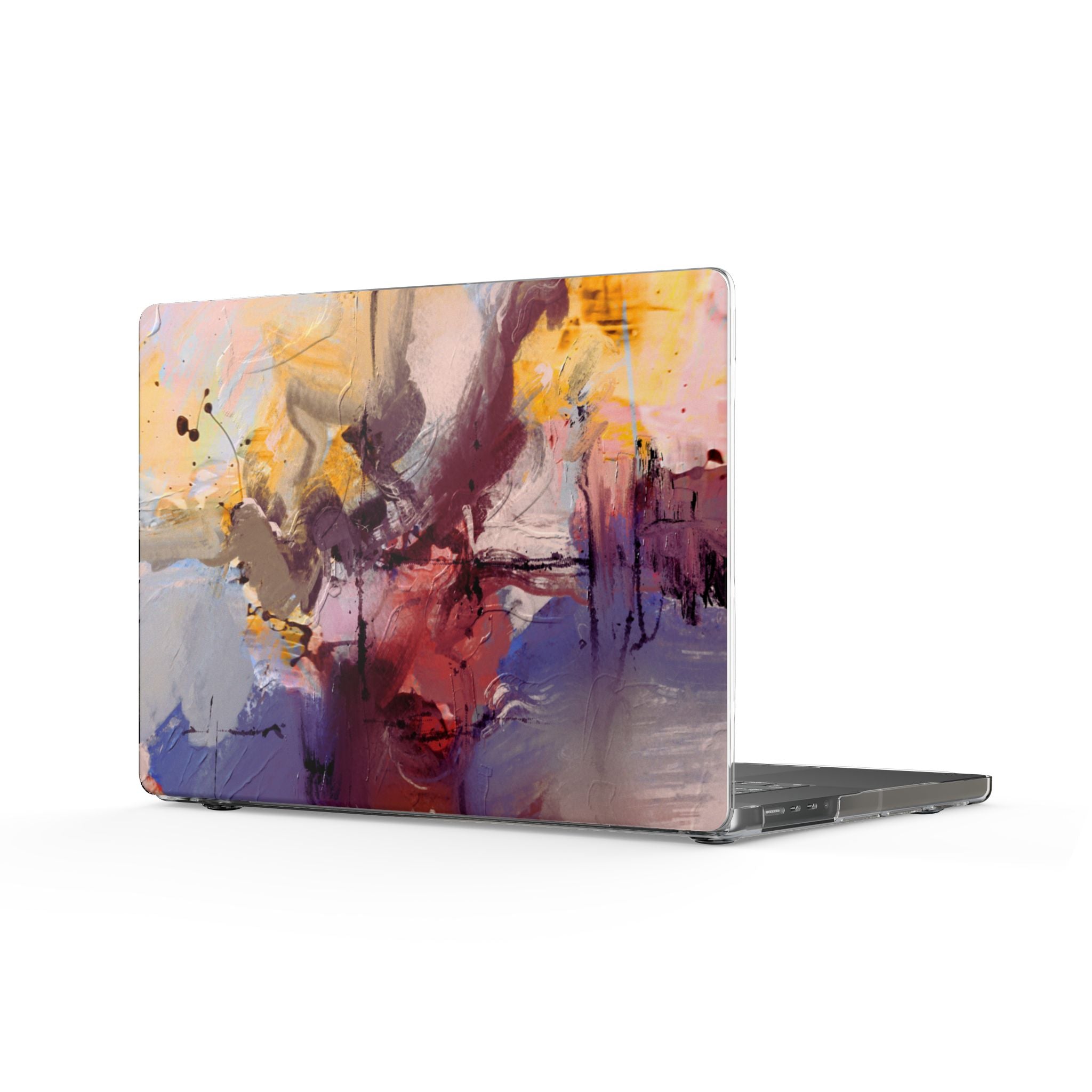 Abstract Brush Stroke Clear MacBook Cases