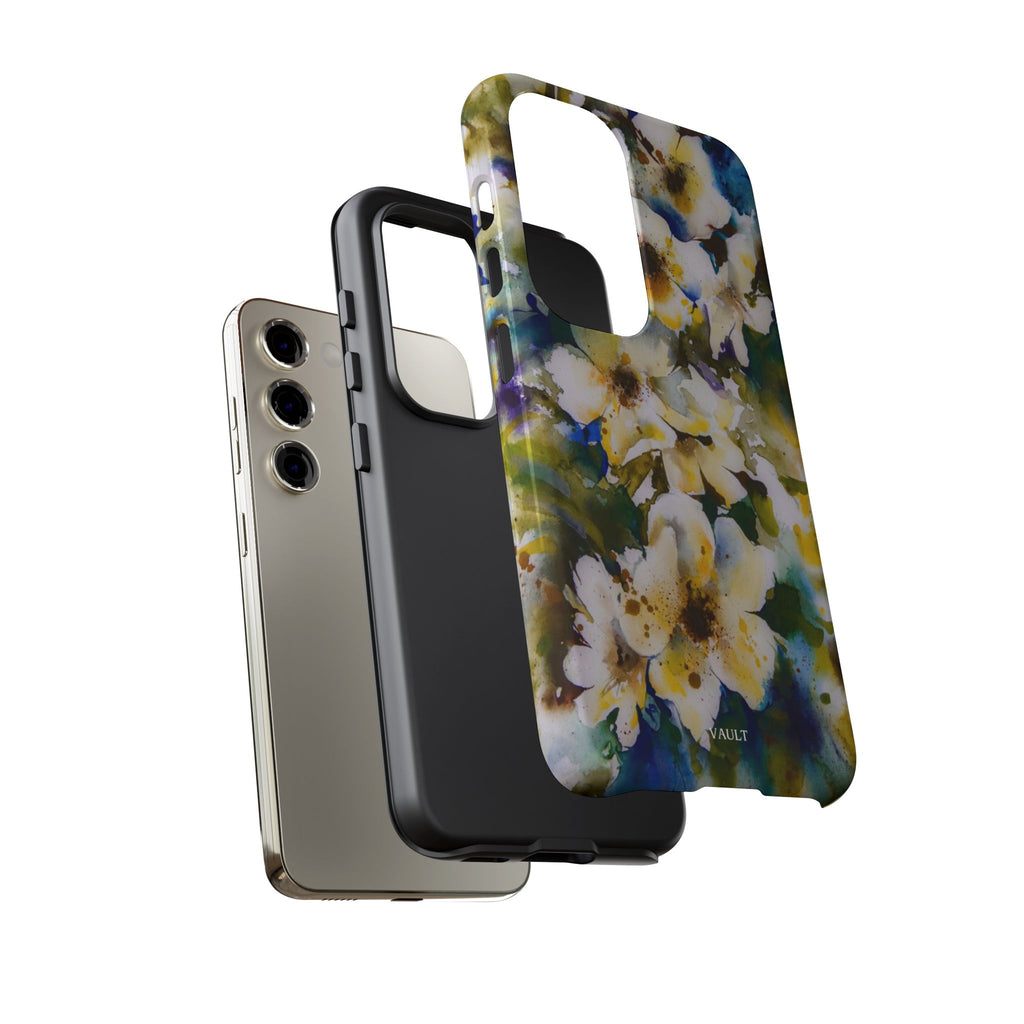 Floral Watercolor Tough Case – Yellow White Blossom Phone Cover