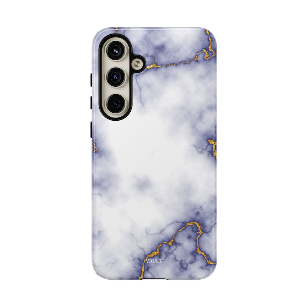 Purple Marble Tough Phone Case with Gold Veins