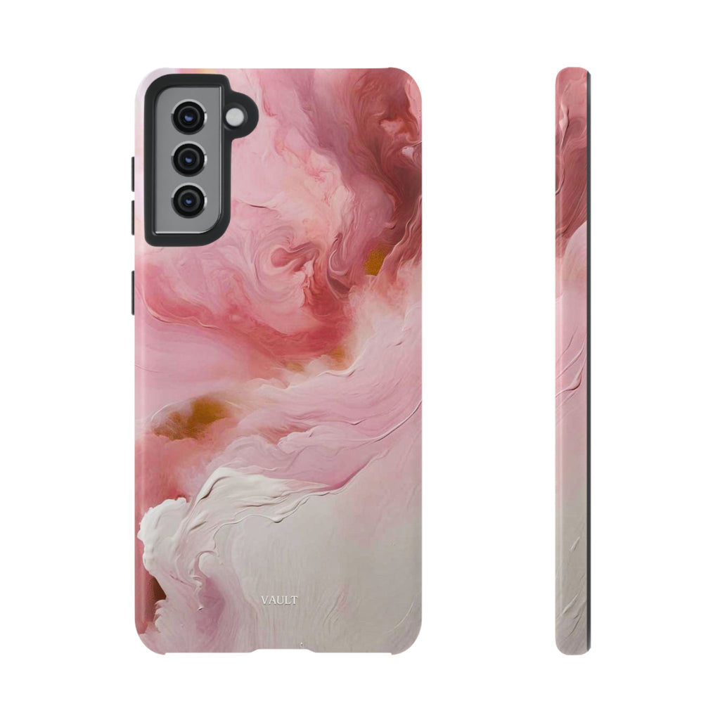 Pink Marble Tough Phone Case — Protective Artistic Phone Cover