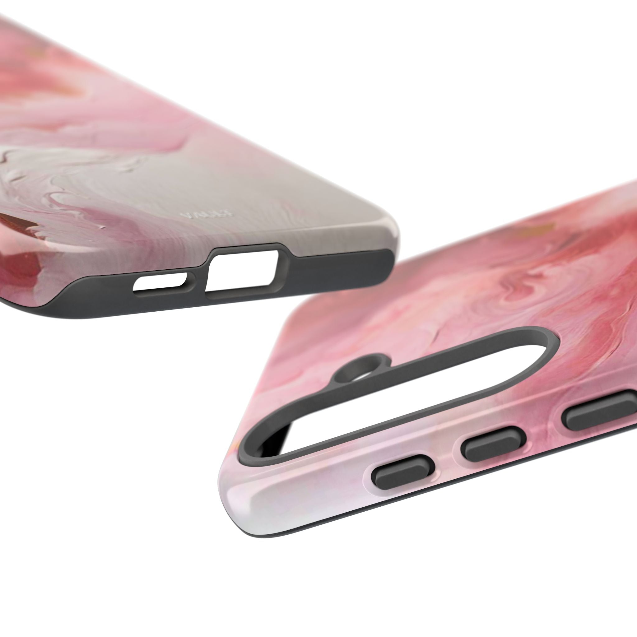 Pink Marble Tough Phone Case — Protective Artistic Phone Cover