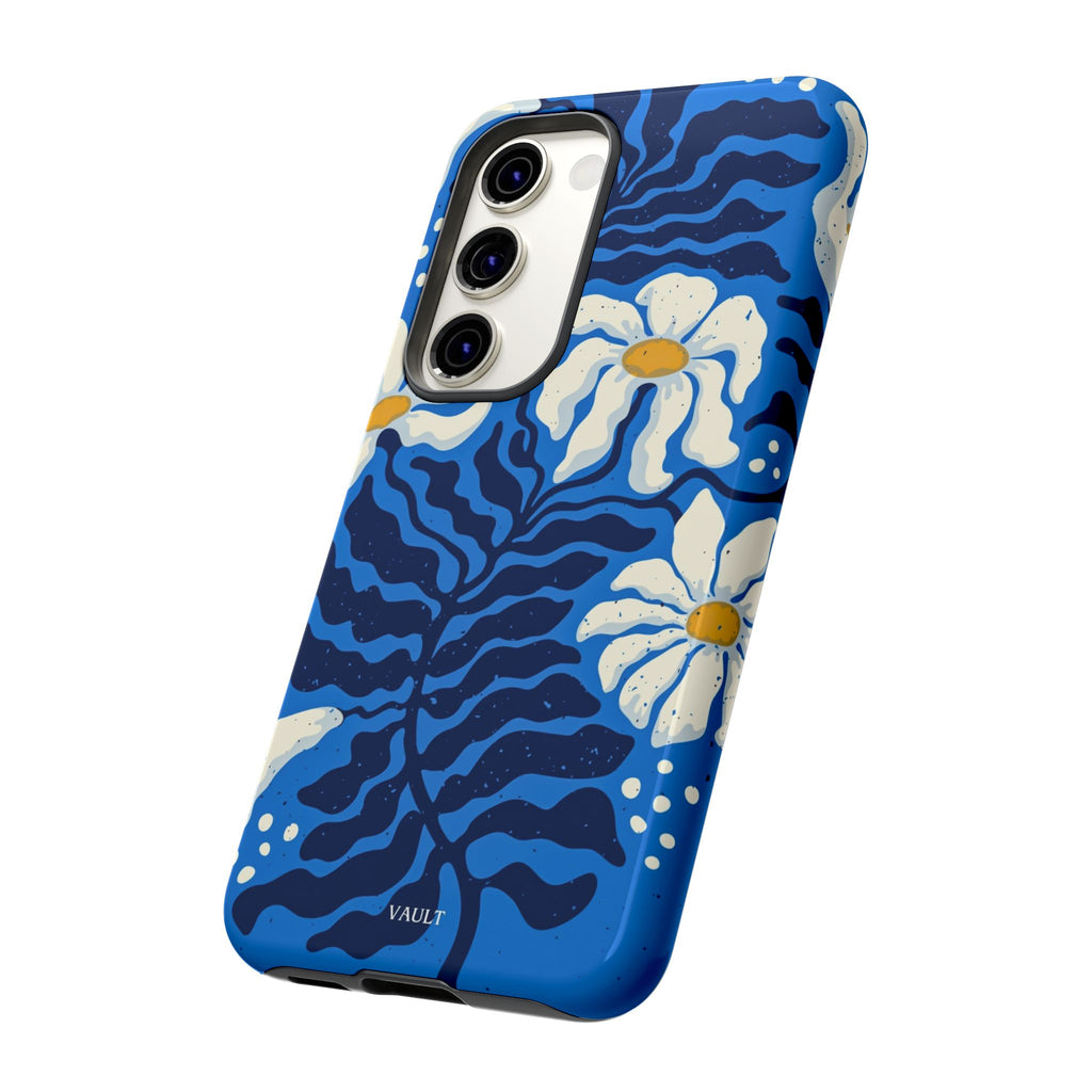 Blue Daisy Tough Phone Case — Floral Protective Phone Cover