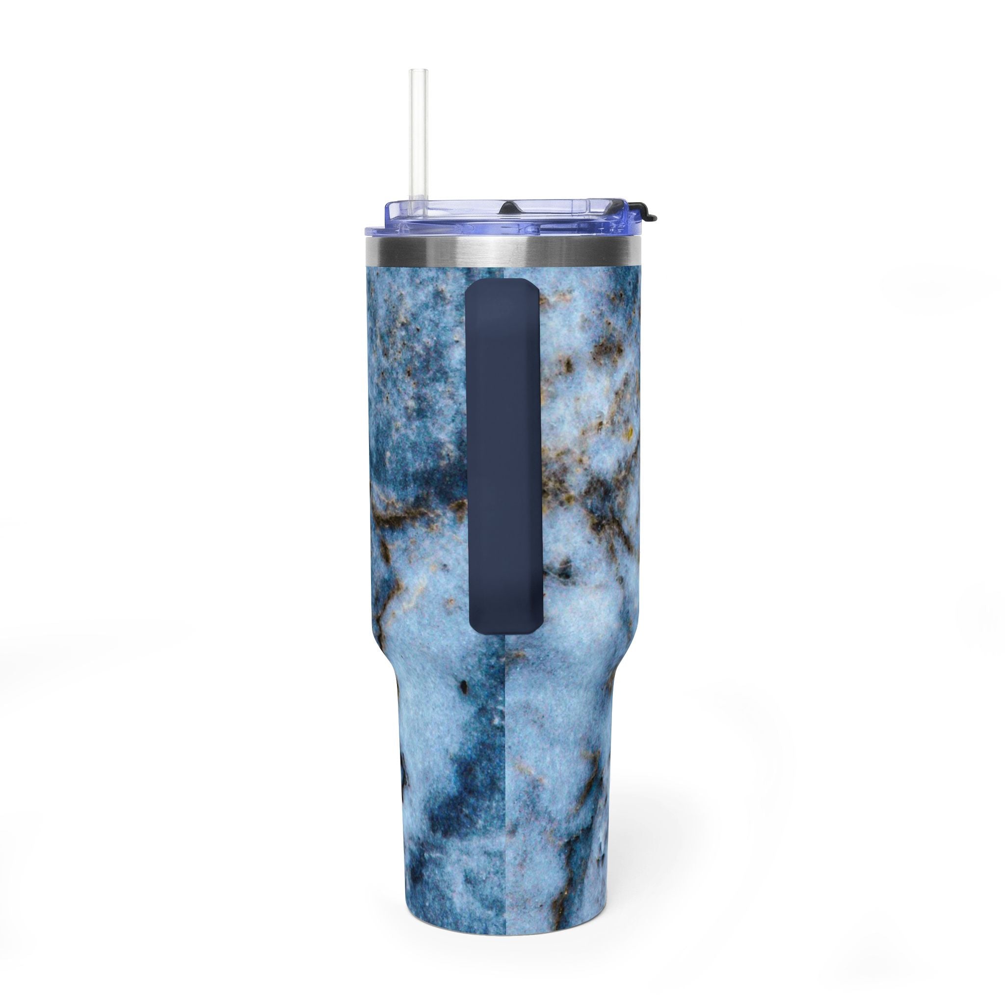 40oz Blue Marble Vacuum Tumbler