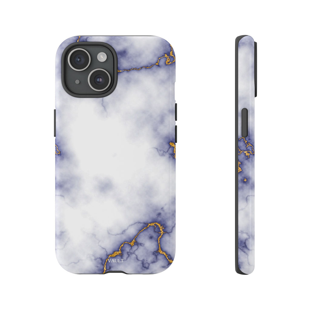 Purple Marble Tough Phone Case with Gold Veins