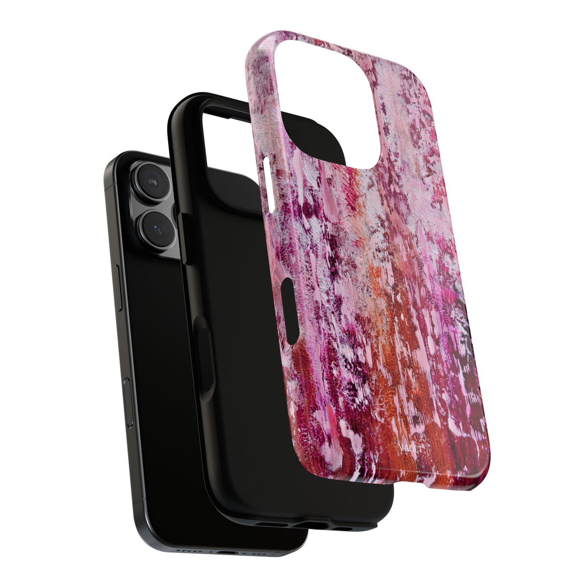 Pink Abstract Art Tough Phone Case — Protective Artistic Phone Cover
