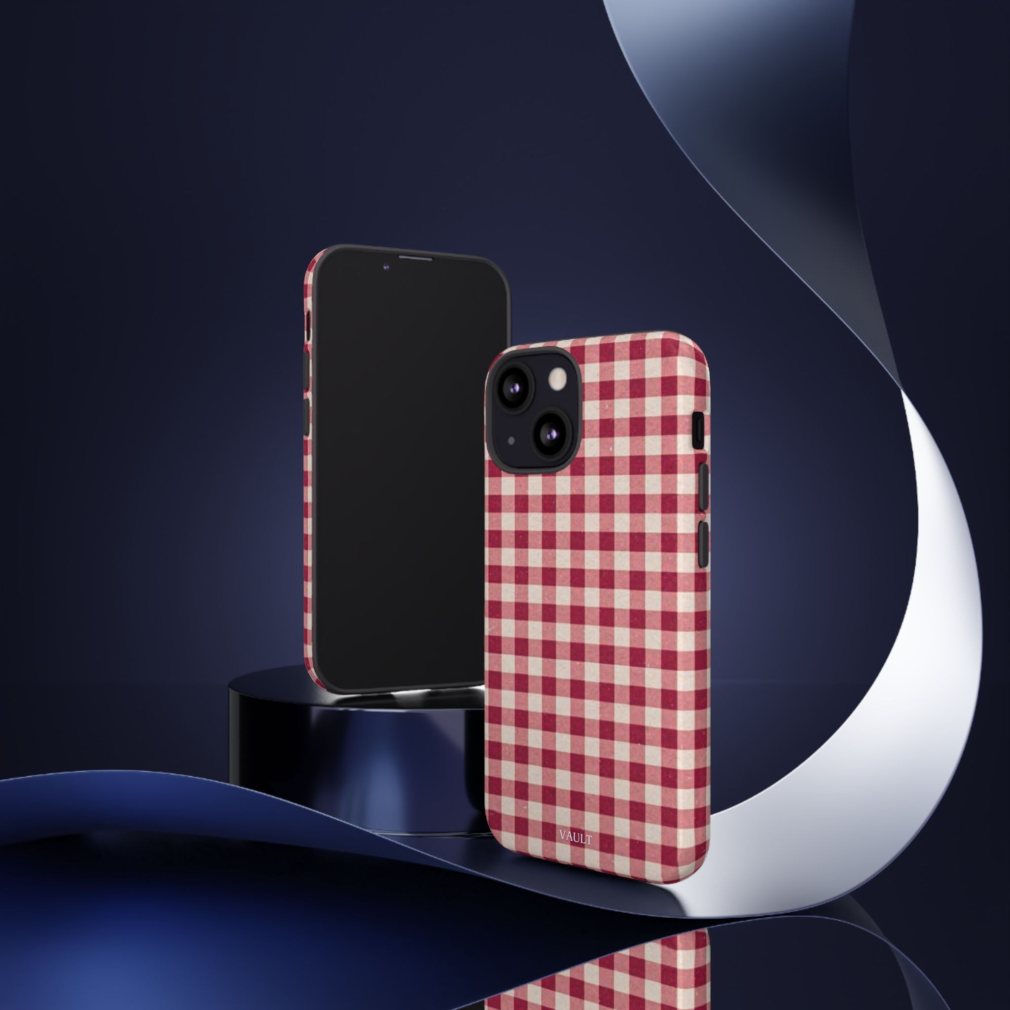 Gingham Phone Case — Red Plaid Tough Case