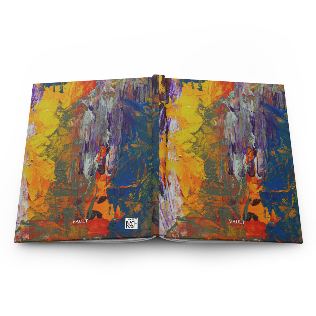 Hardcover Journal — Abstract Color Splash Matte Notebook for Artists & Writers