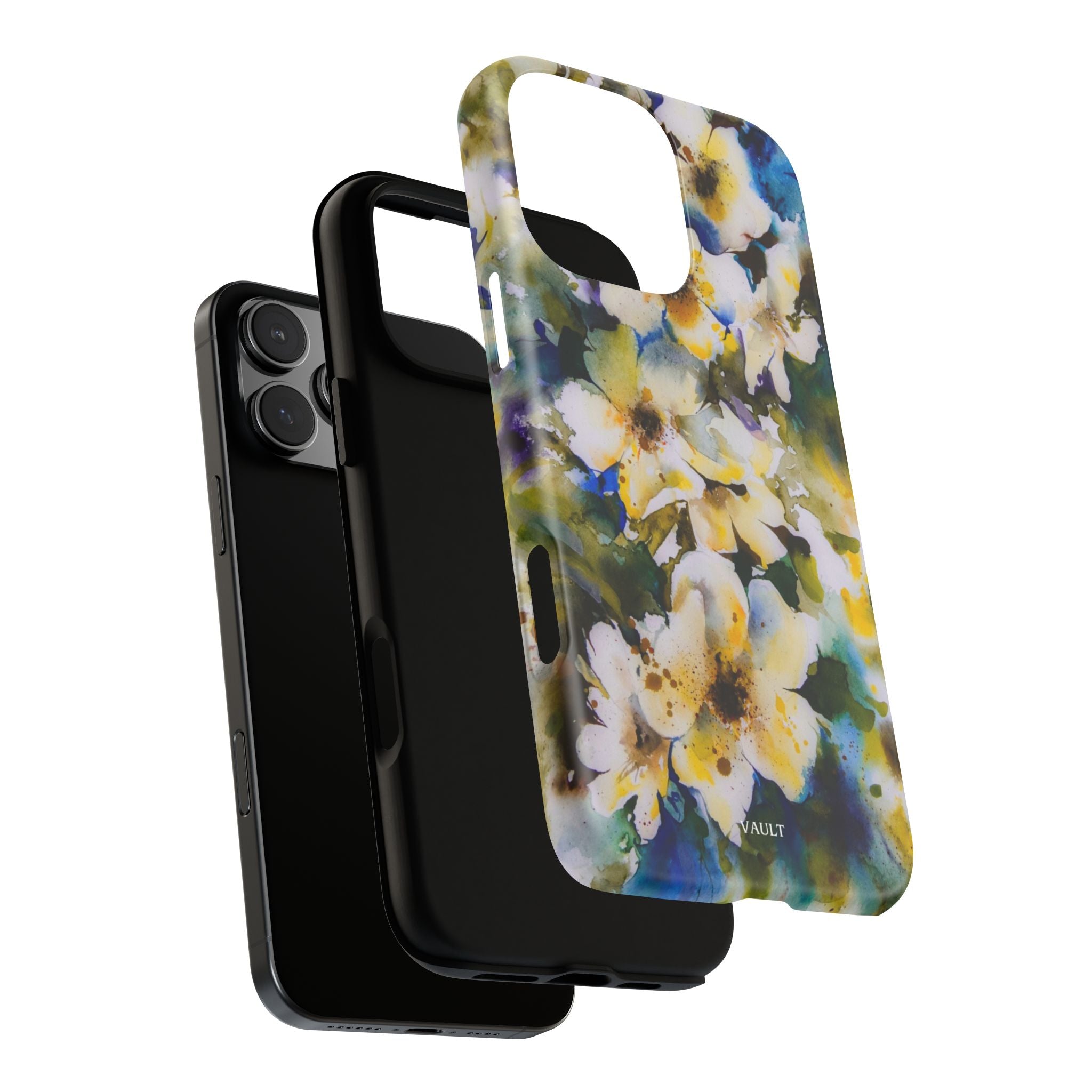 Floral Watercolor Tough Case – Yellow White Blossom Phone Cover
