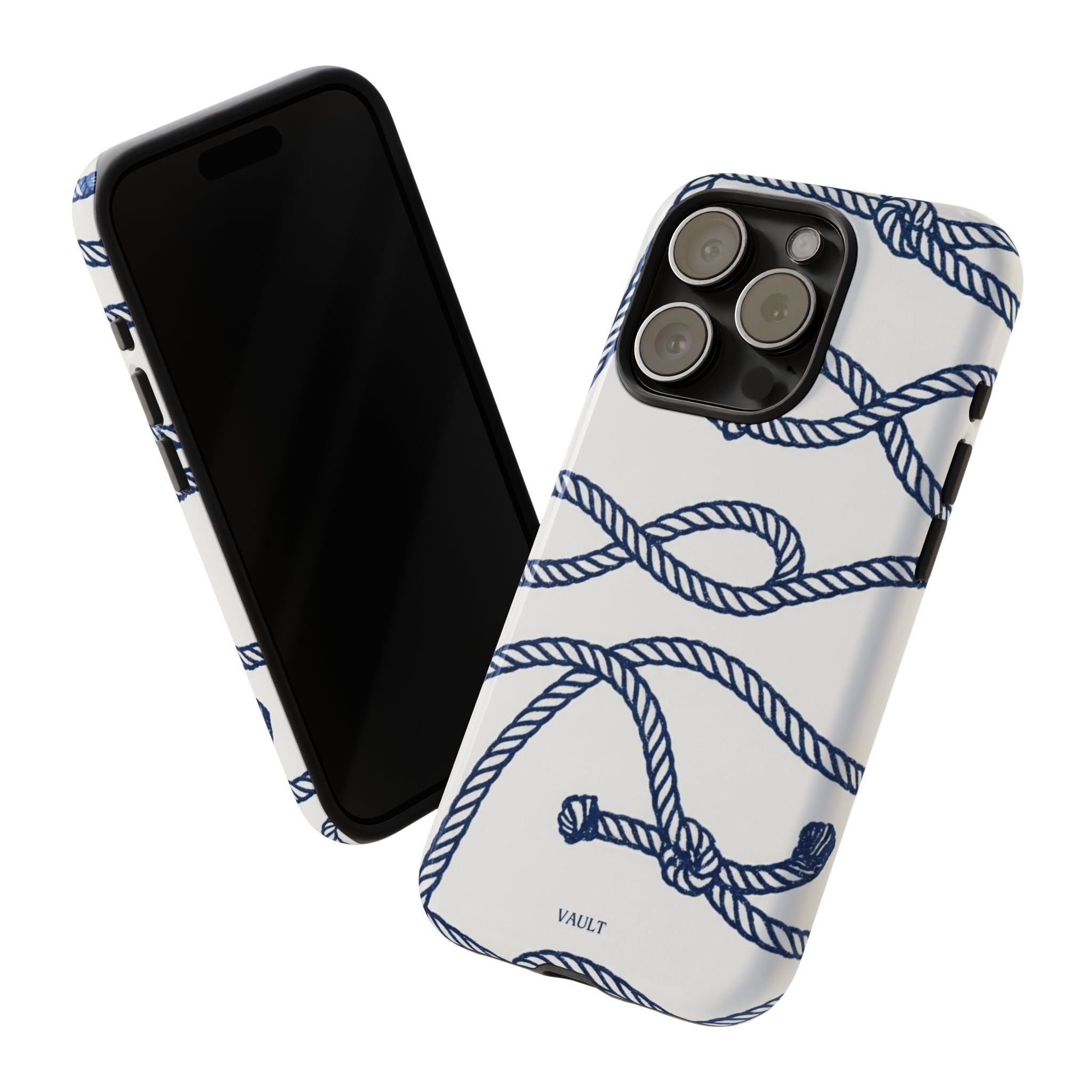 Nautical Rope Tough Case — Protective Phone Cover with Navy Knot Design