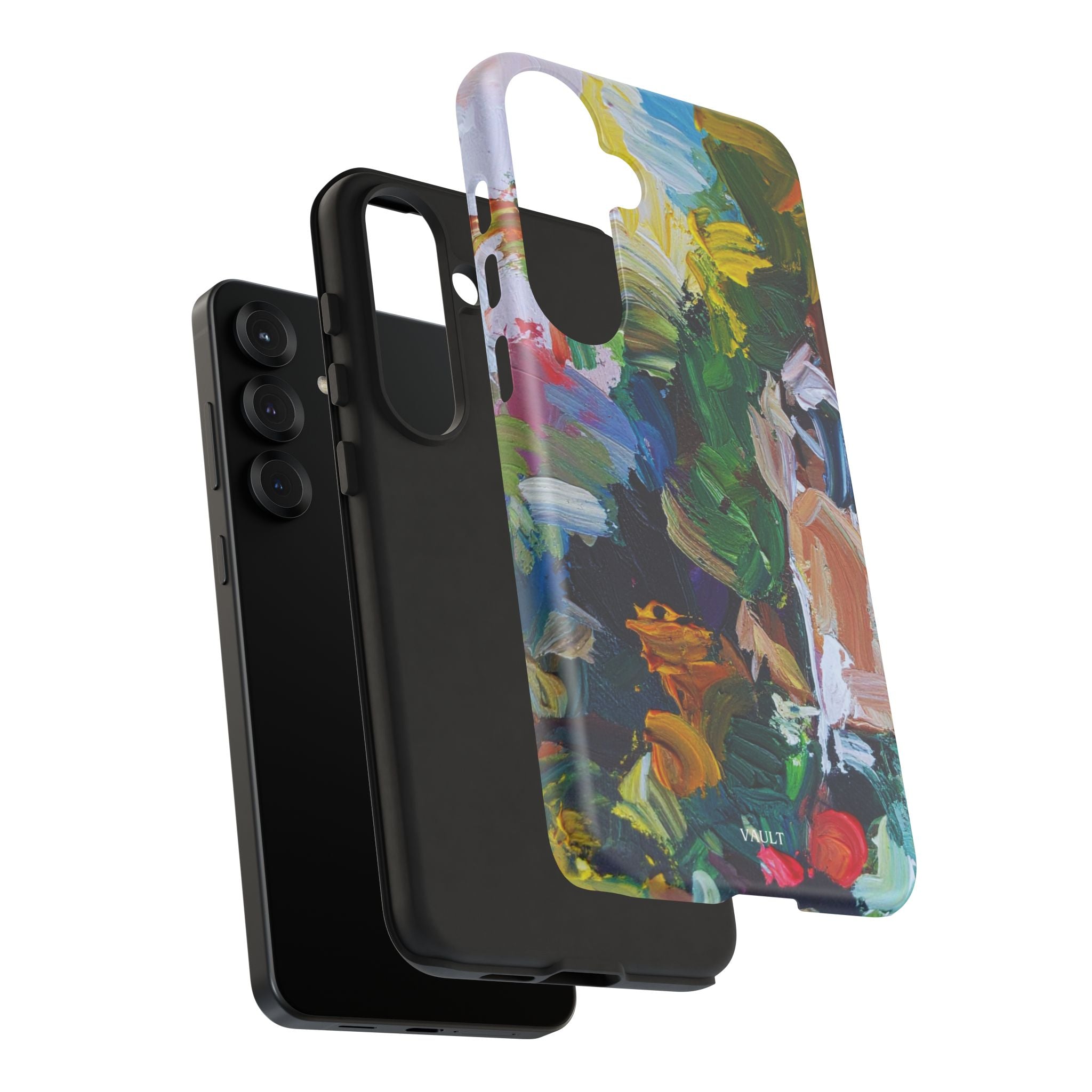 Abstract Paint Brushstroke Phone Case — Colorful Artistic Tough Case