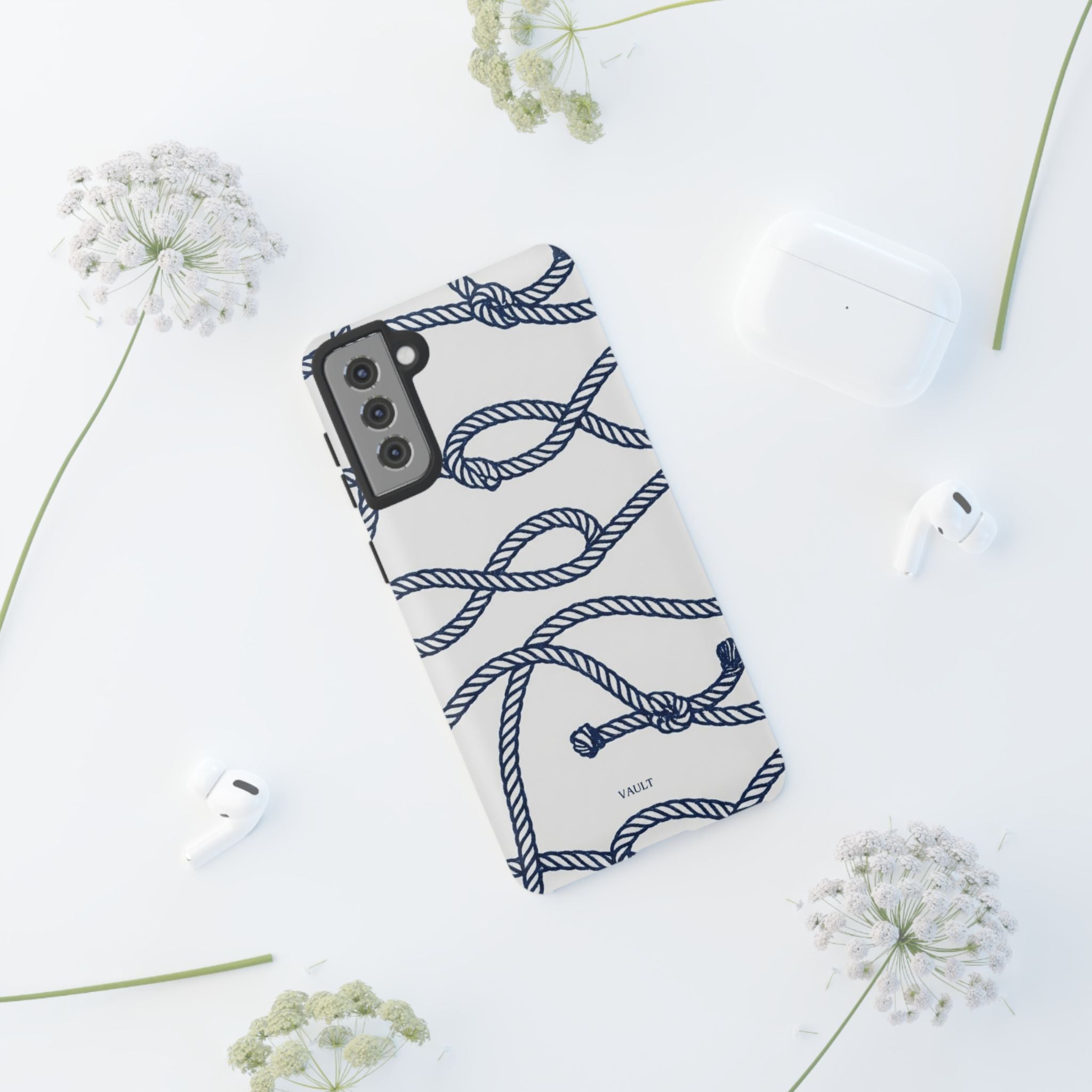 Nautical Rope Tough Case — Protective Phone Cover with Navy Knot Design