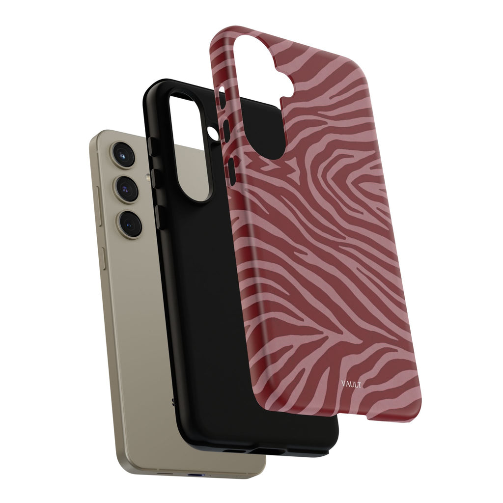 Red Zebra Print Tough Phone Case