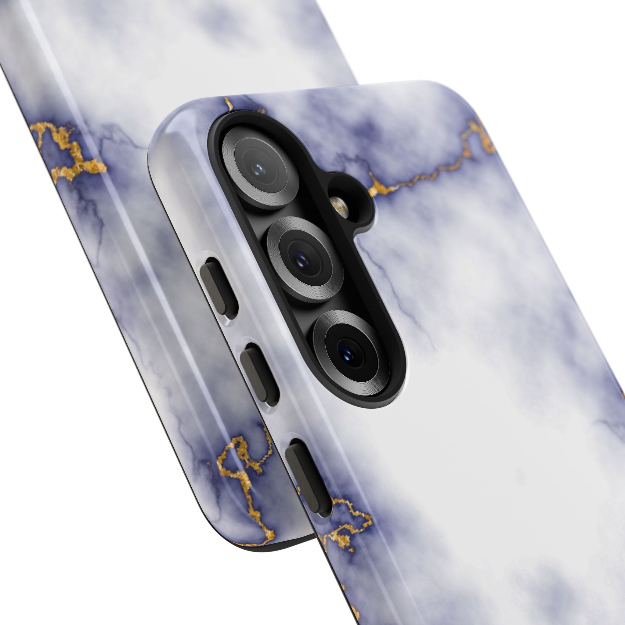 Purple Marble Tough Phone Case with Gold Veins