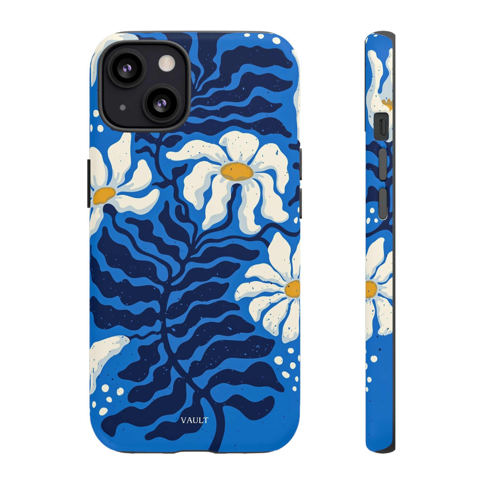 Blue Daisy Tough Phone Case — Floral Protective Phone Cover