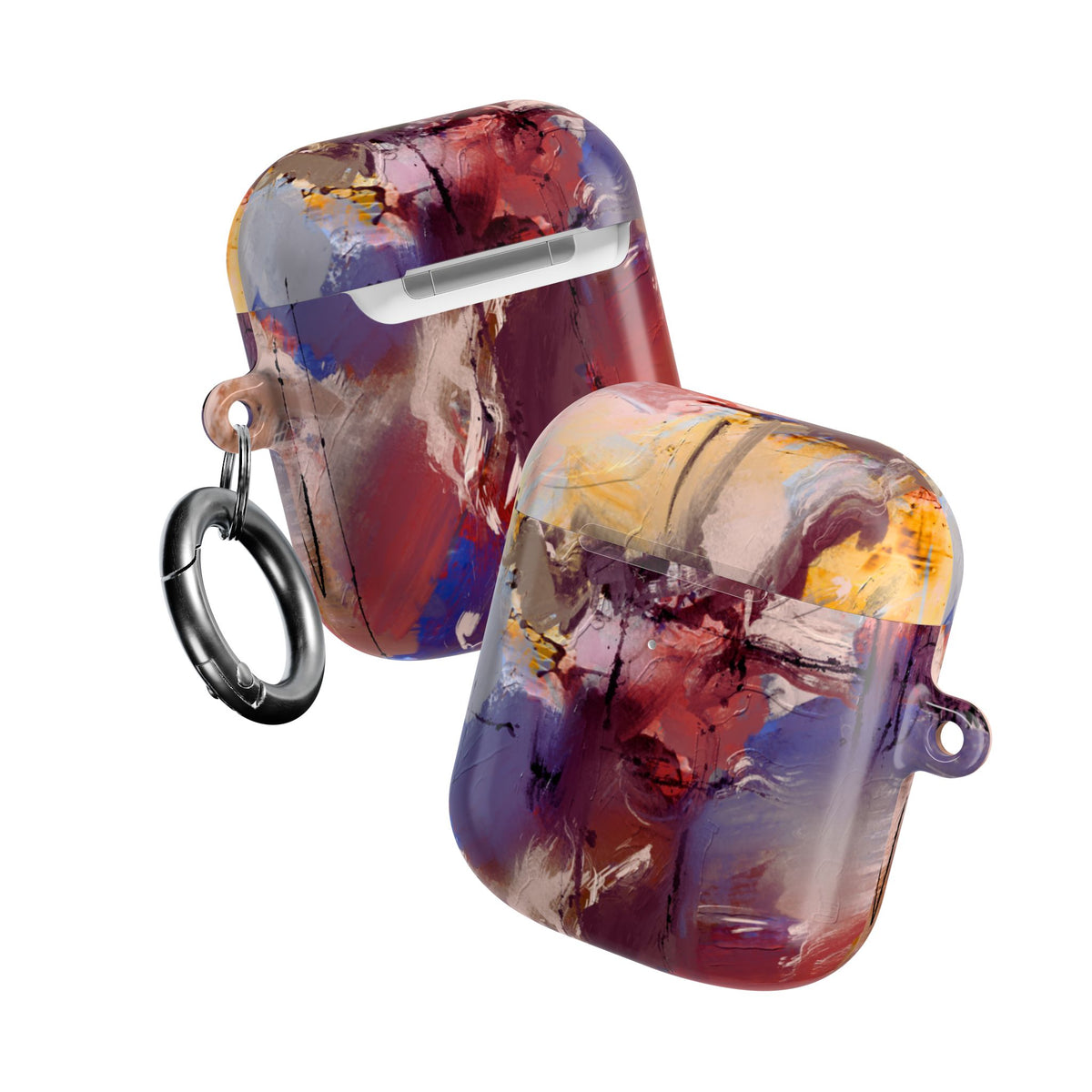 Abstract Paint Splash AirPod Case — Colorful Artistic Protective Cover