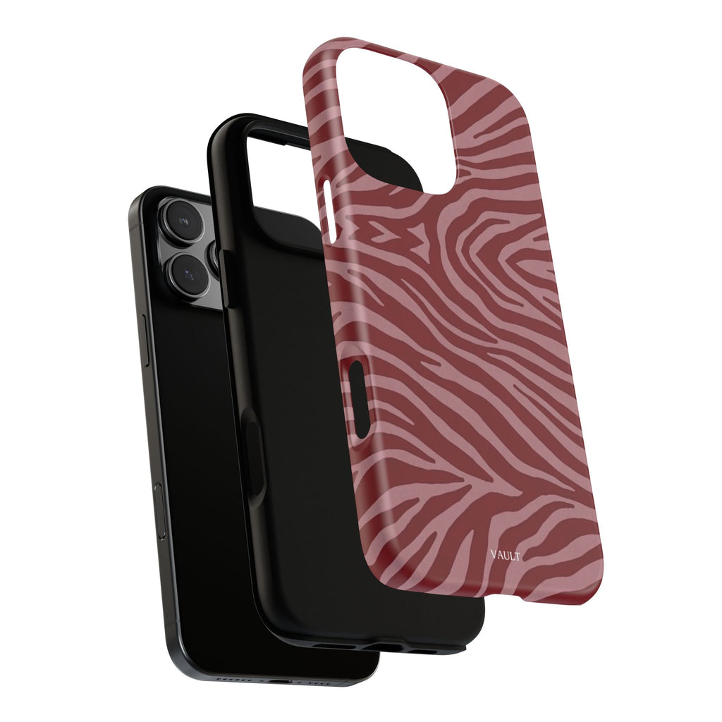 Red Zebra Print Tough Phone Case