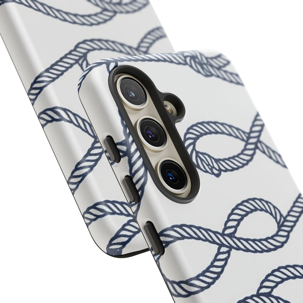 Nautical Rope Tough Case — Protective Phone Cover with Navy Knot Design