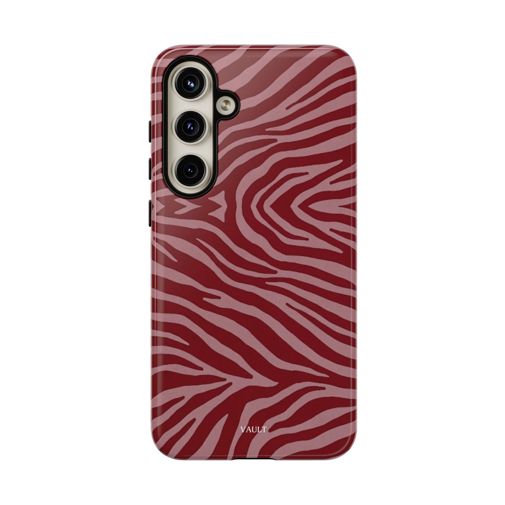 Red Zebra Print Tough Phone Case