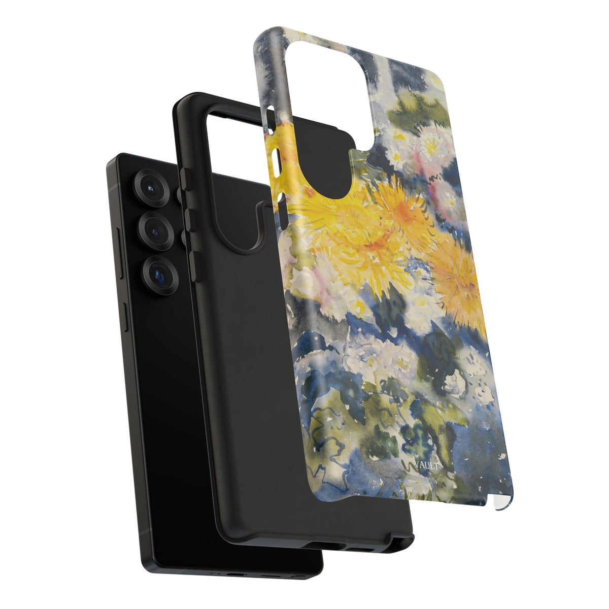 Floral Watercolor Phone Case – Yellow Chrysanthemums Design