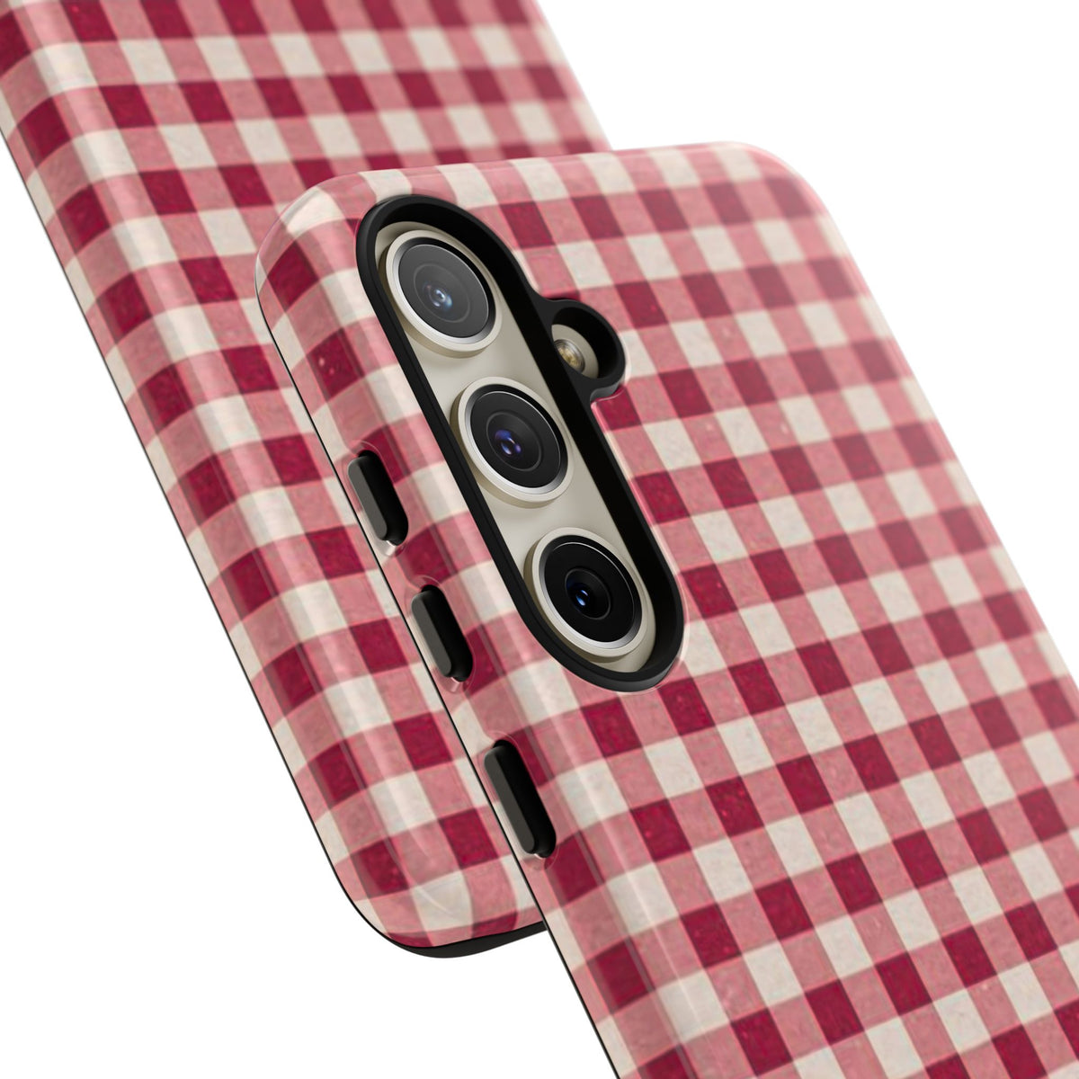 Gingham Phone Case — Red Plaid Tough Case