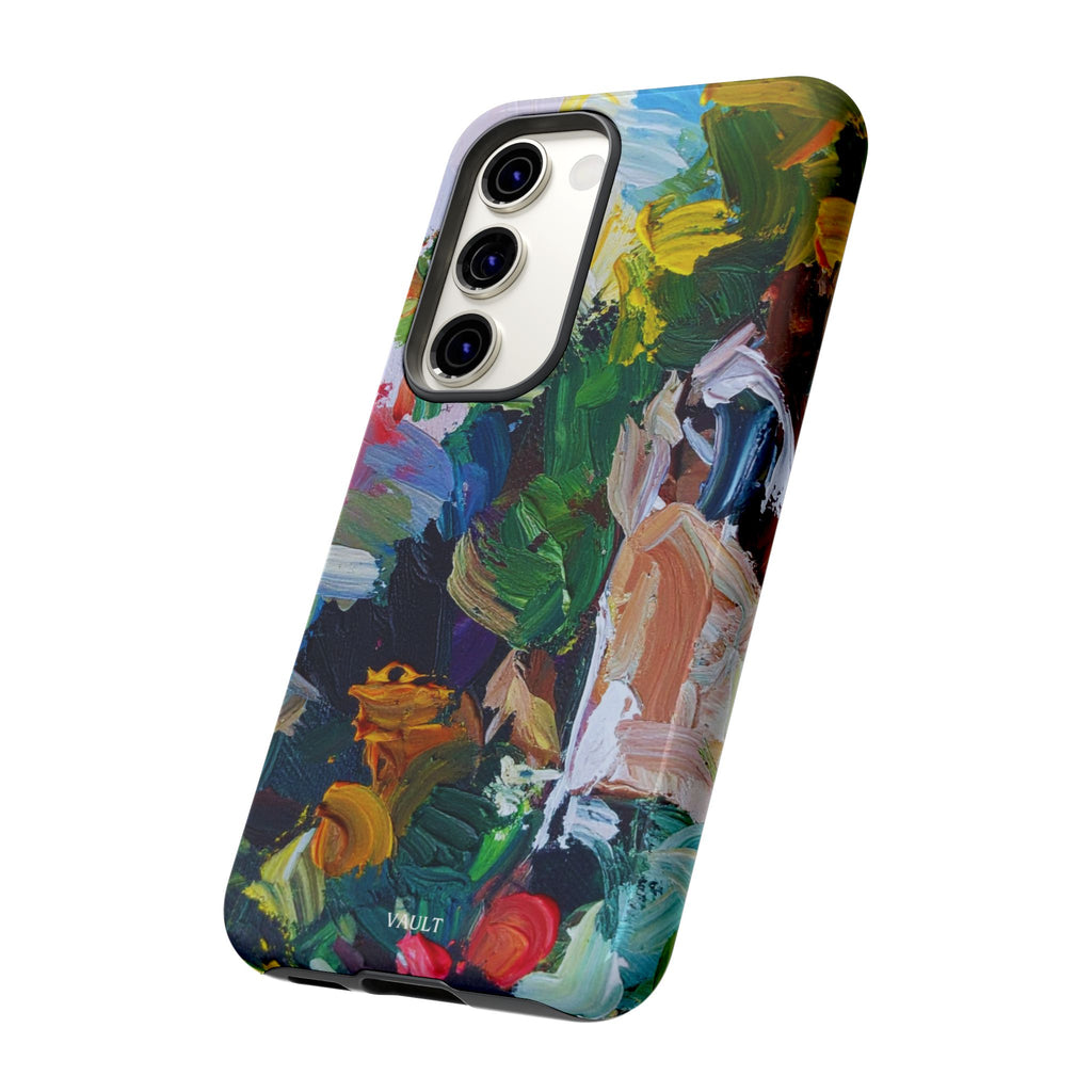 Abstract Paint Brushstroke Phone Case — Colorful Artistic Tough Case