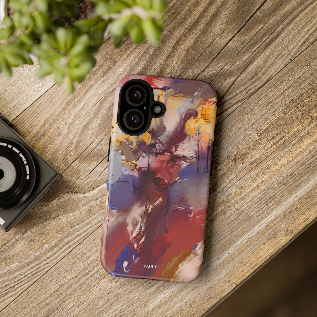 Abstract Brushstroke Tough Phone Case — Colorful Protective iPhone Cover