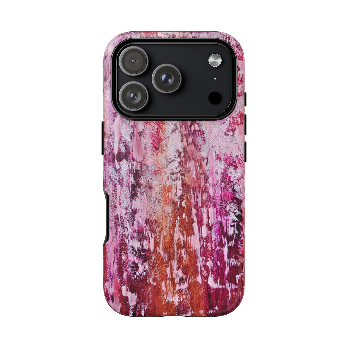 Pink Abstract Art Tough Phone Case — Protective Artistic Phone Cover