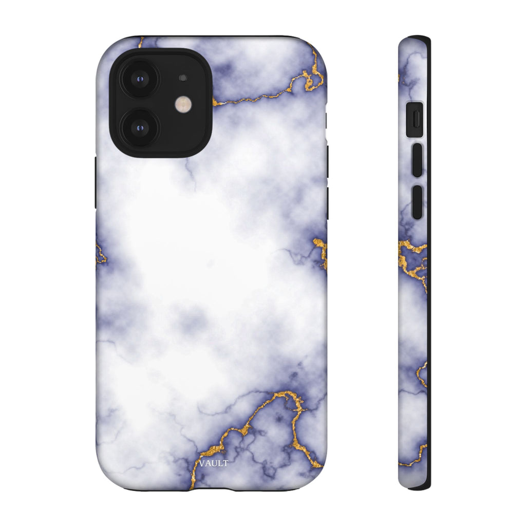 Purple Marble Tough Phone Case with Gold Veins