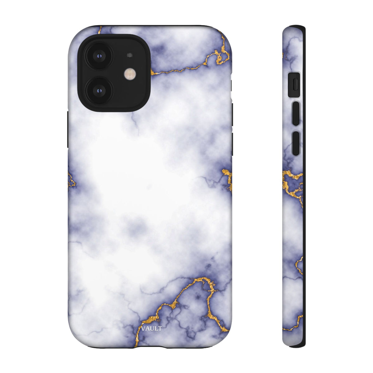 Purple Marble Tough Phone Case with Gold Veins