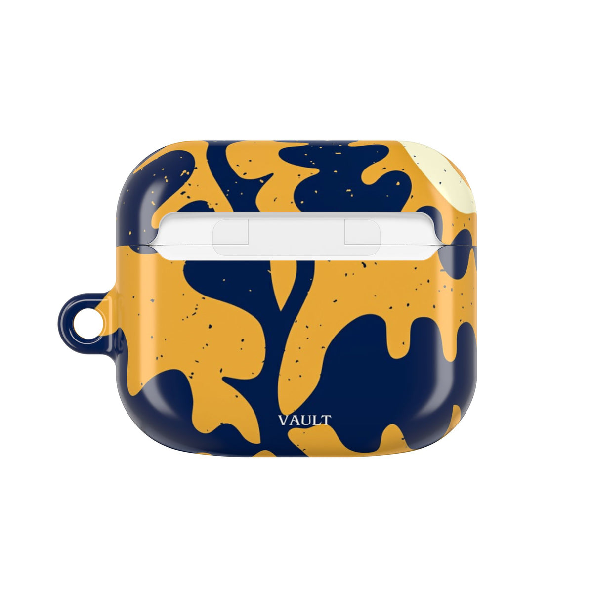 Abstract Navy & Mustard Swirl AirPod Case — Protective Designer Cover