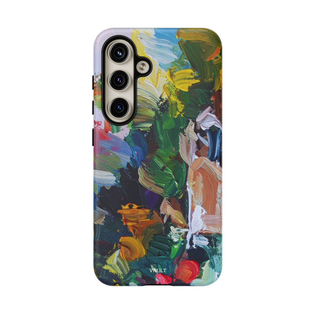 Abstract Paint Brushstroke Phone Case — Colorful Artistic Tough Case