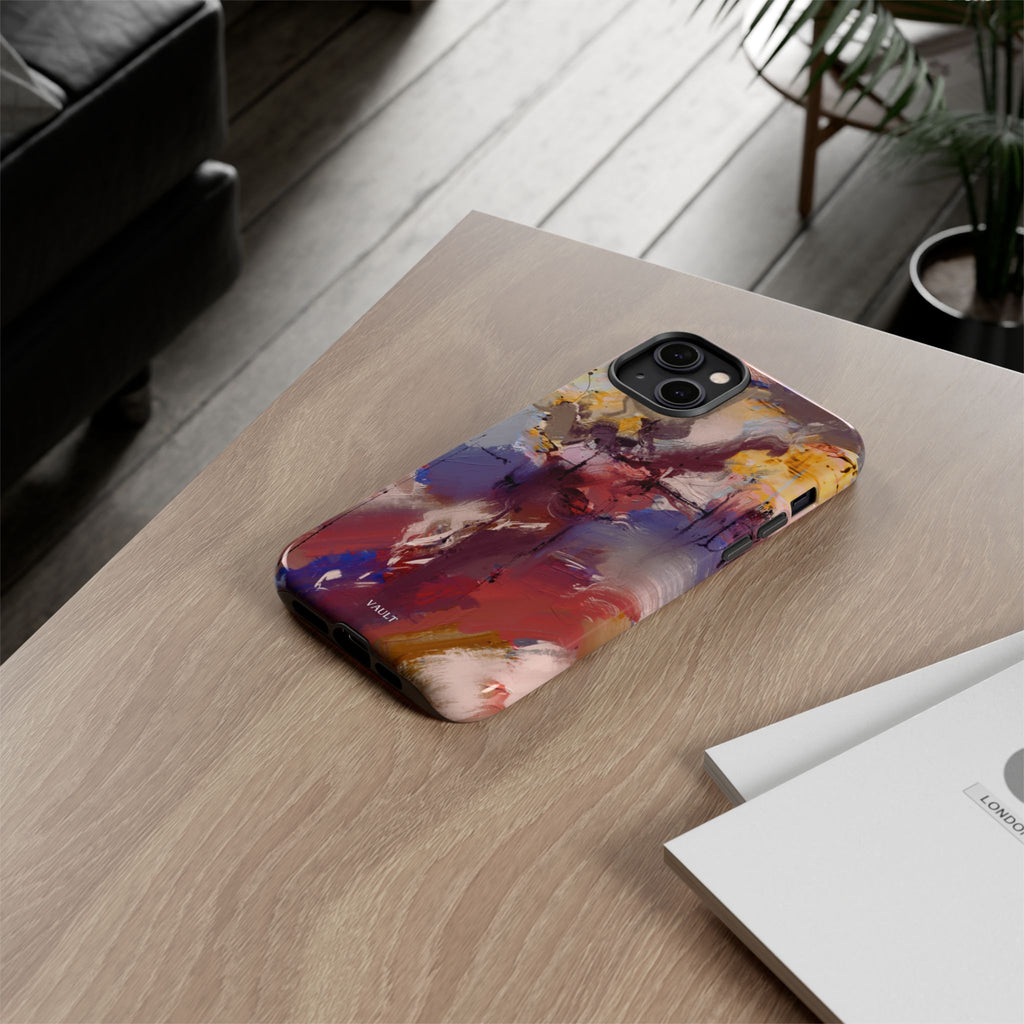 Abstract Brushstroke Tough Phone Case — Colorful Protective iPhone Cover