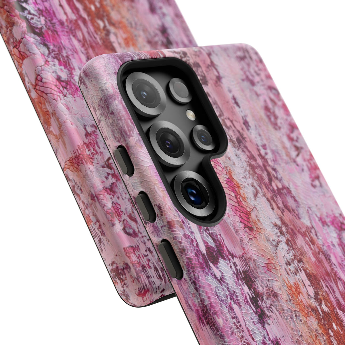 Pink Abstract Art Tough Phone Case — Protective Artistic Phone Cover