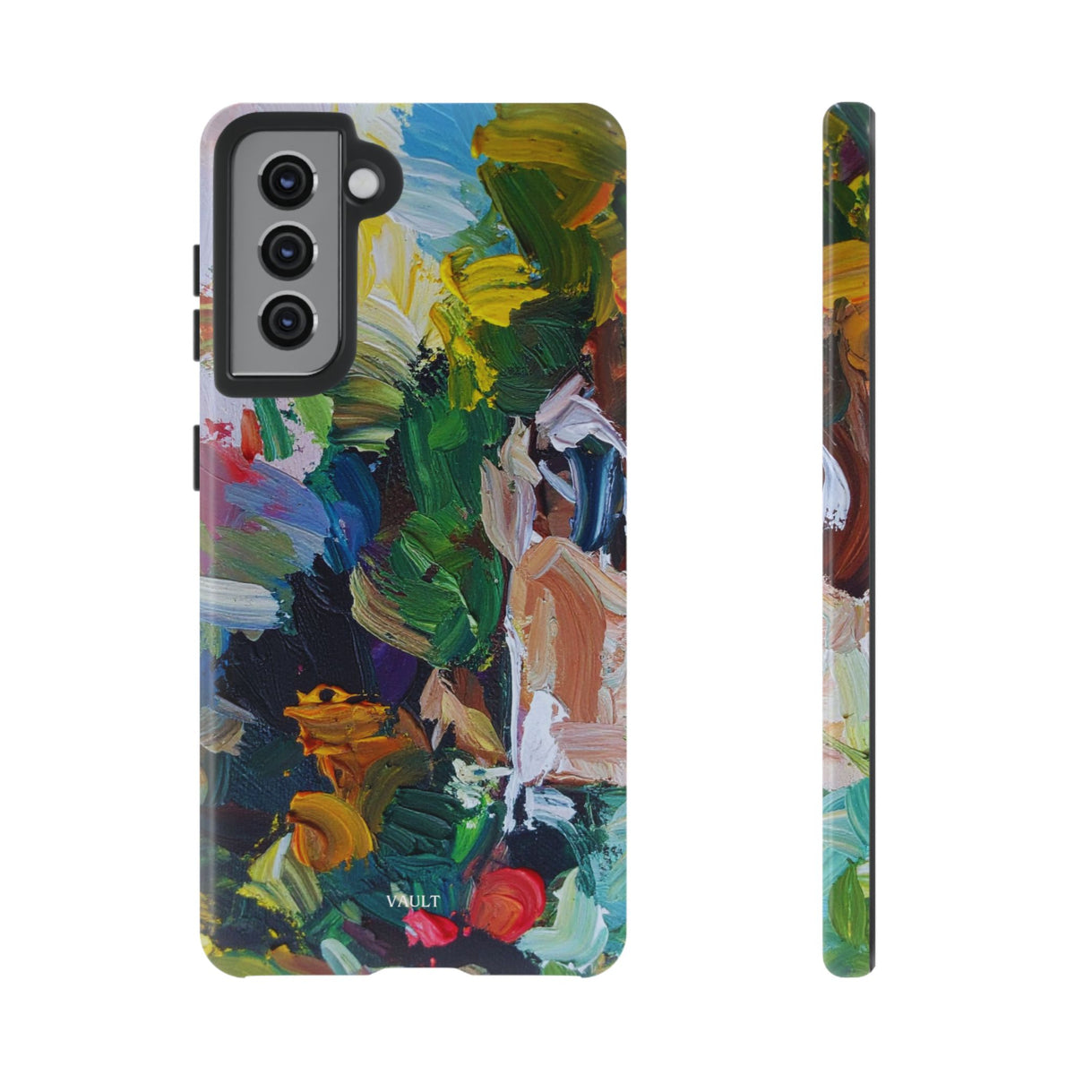 Abstract Paint Brushstroke Phone Case — Colorful Artistic Tough Case
