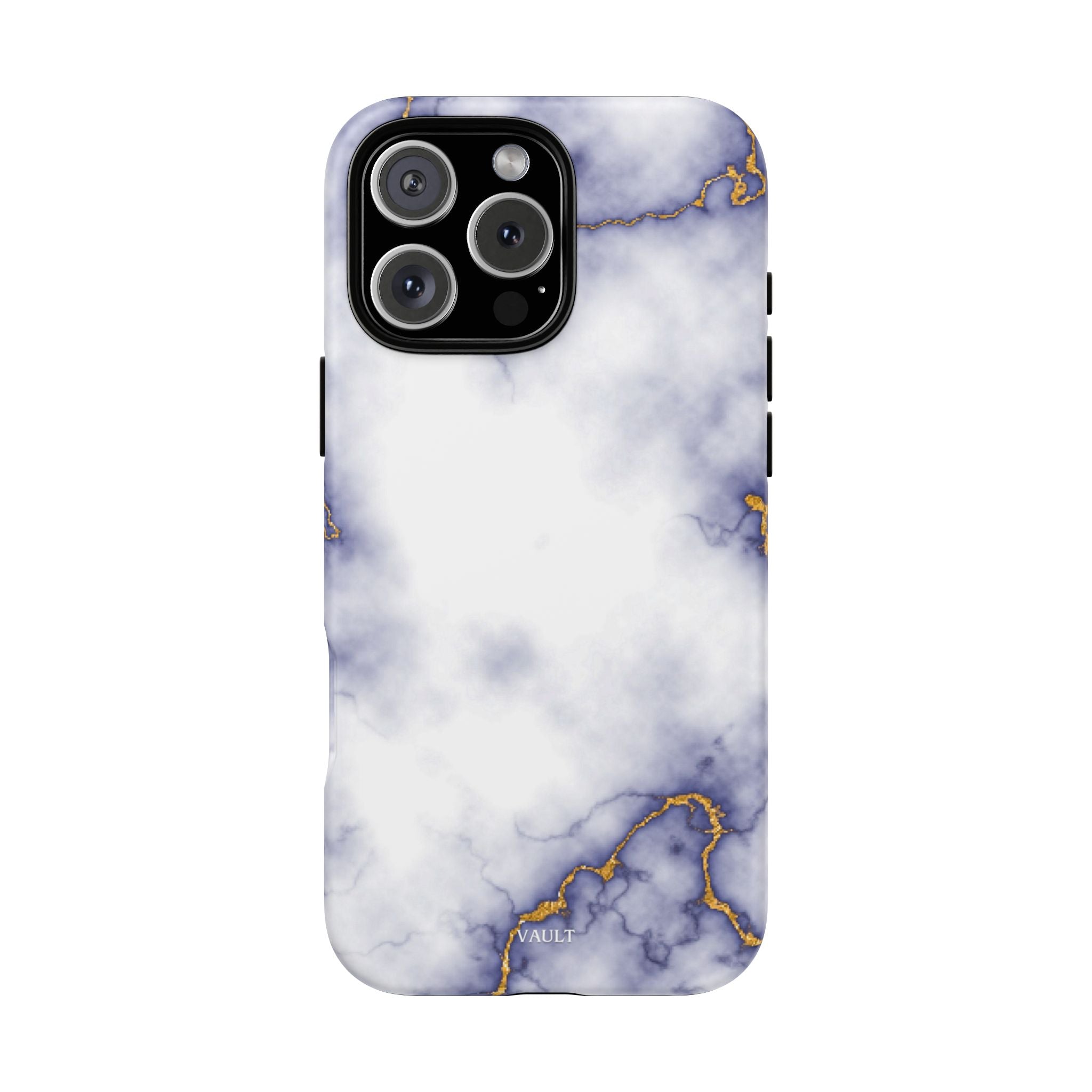 Purple Marble Tough Phone Case with Gold Veins