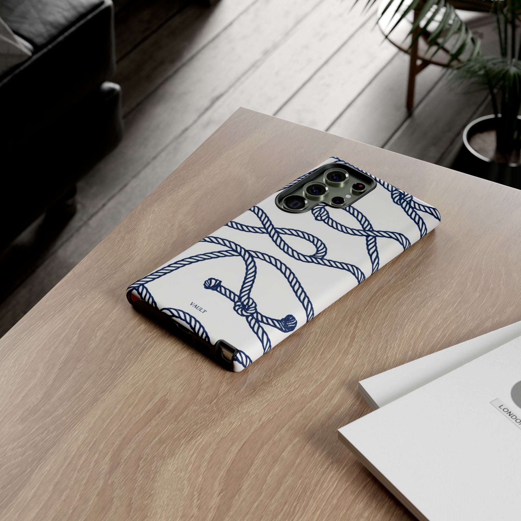 Nautical Rope Tough Case — Protective Phone Cover with Navy Knot Design