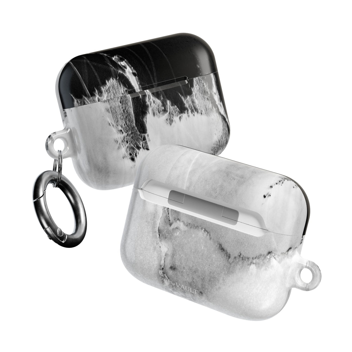 Marble Ink AirPod Case — Black & White Abstract Protective Cover