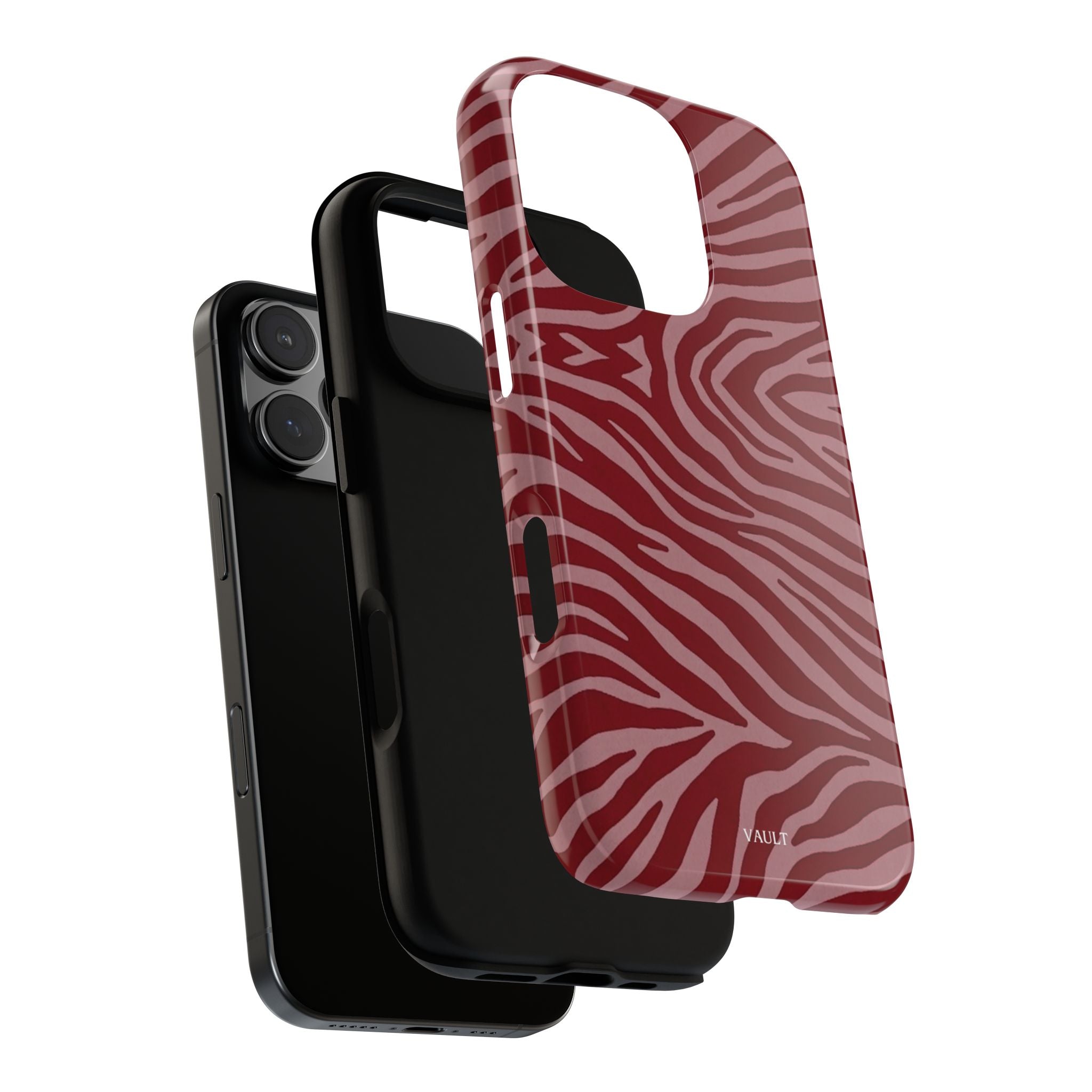Red Zebra Print Tough Phone Case