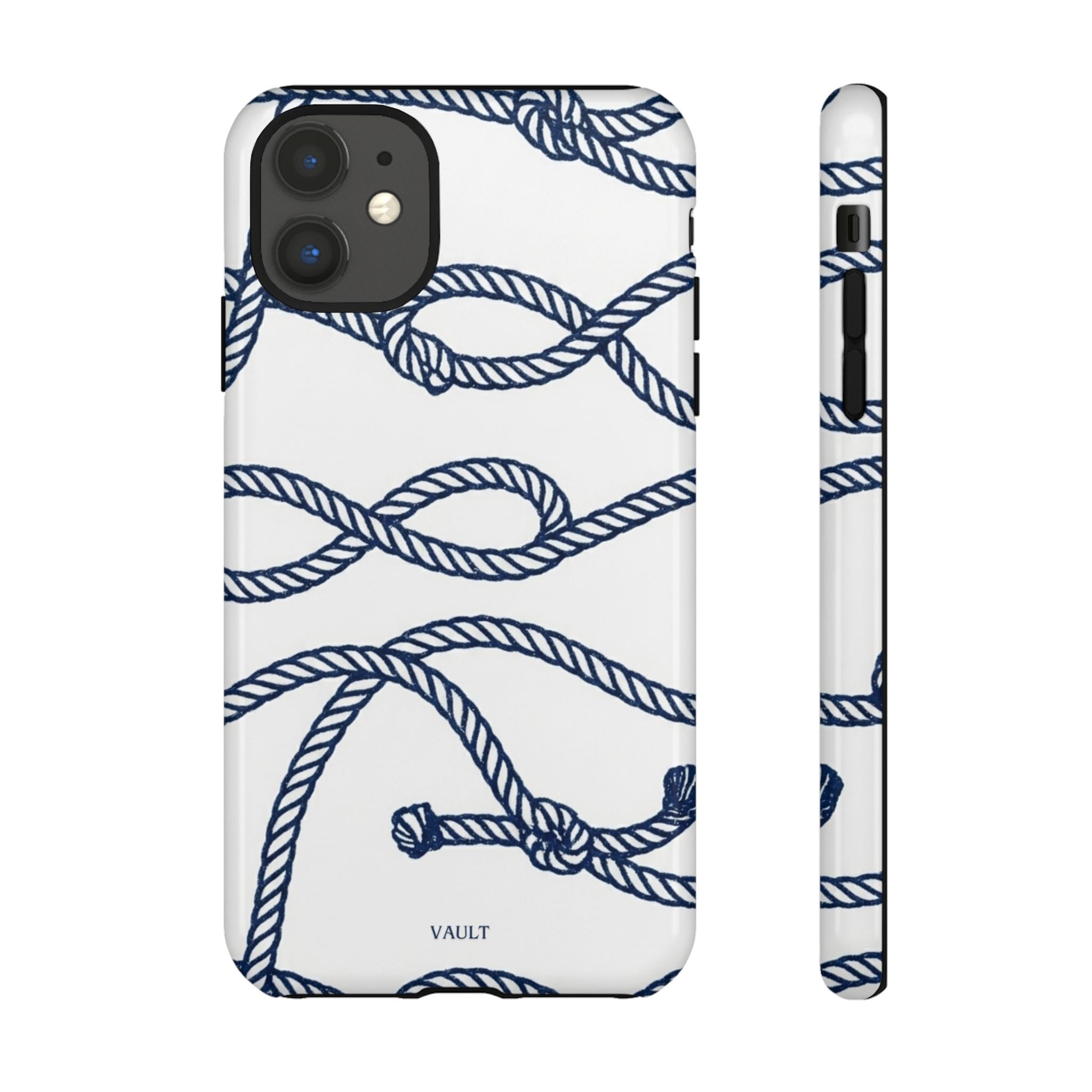 Nautical Rope Tough Case — Protective Phone Cover with Navy Knot Design