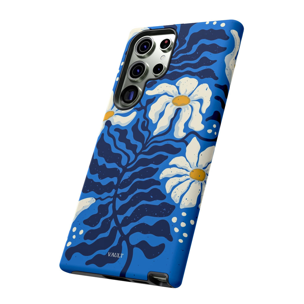Blue Daisy Tough Phone Case — Floral Protective Phone Cover