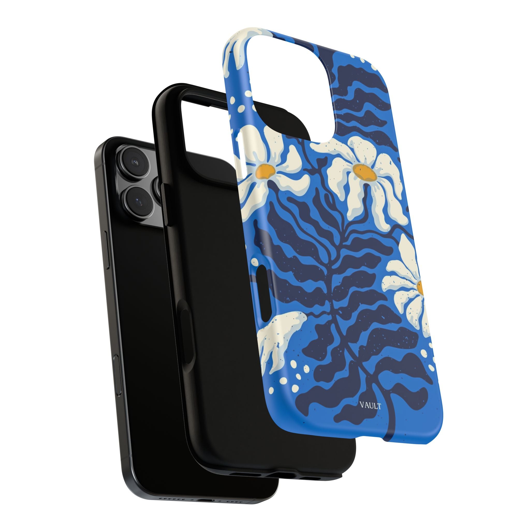 Blue Daisy Tough Phone Case — Floral Protective Phone Cover