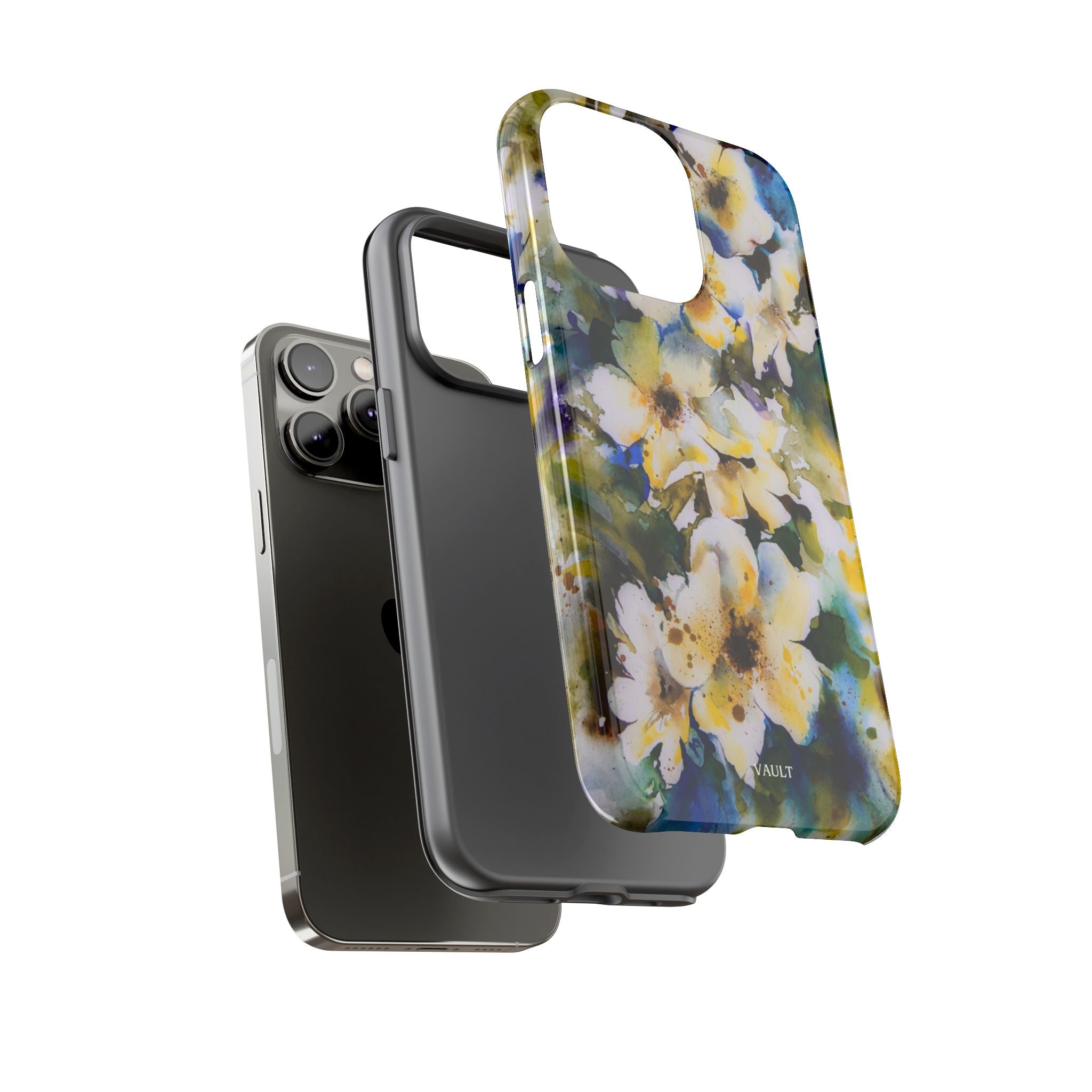 Floral Watercolor Tough Case – Yellow White Blossom Phone Cover