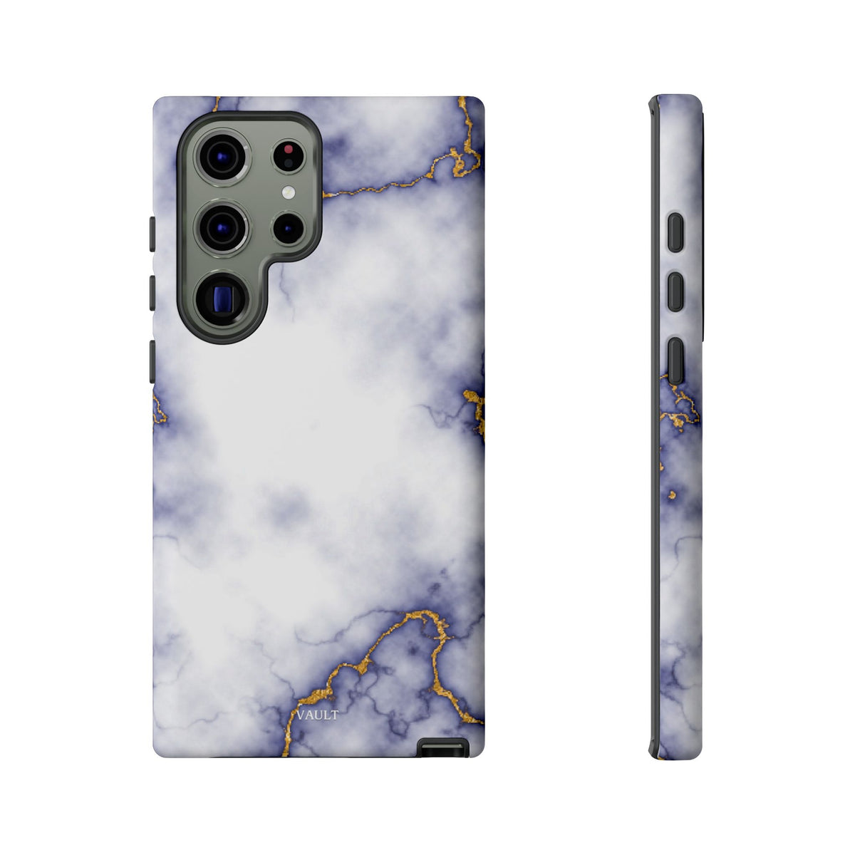 Purple Marble Tough Phone Case with Gold Veins
