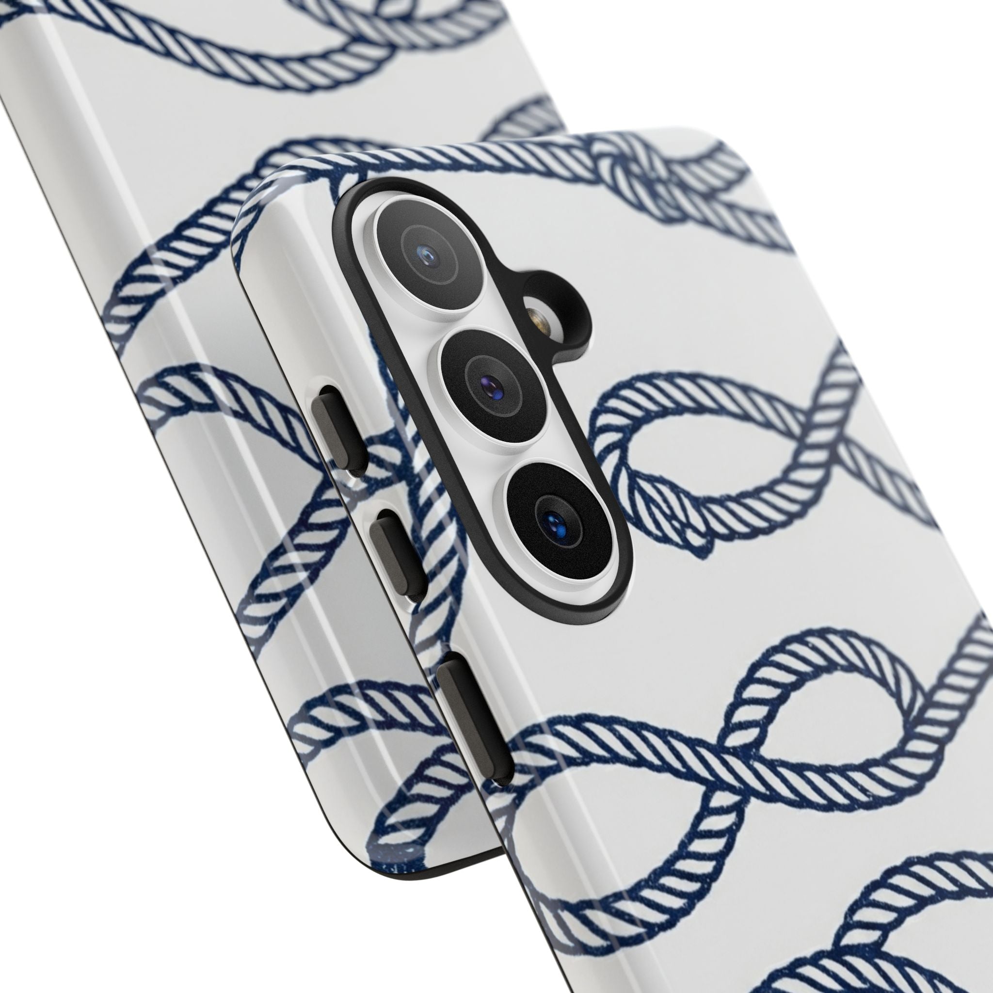 Nautical Rope Tough Case — Protective Phone Cover with Navy Knot Design
