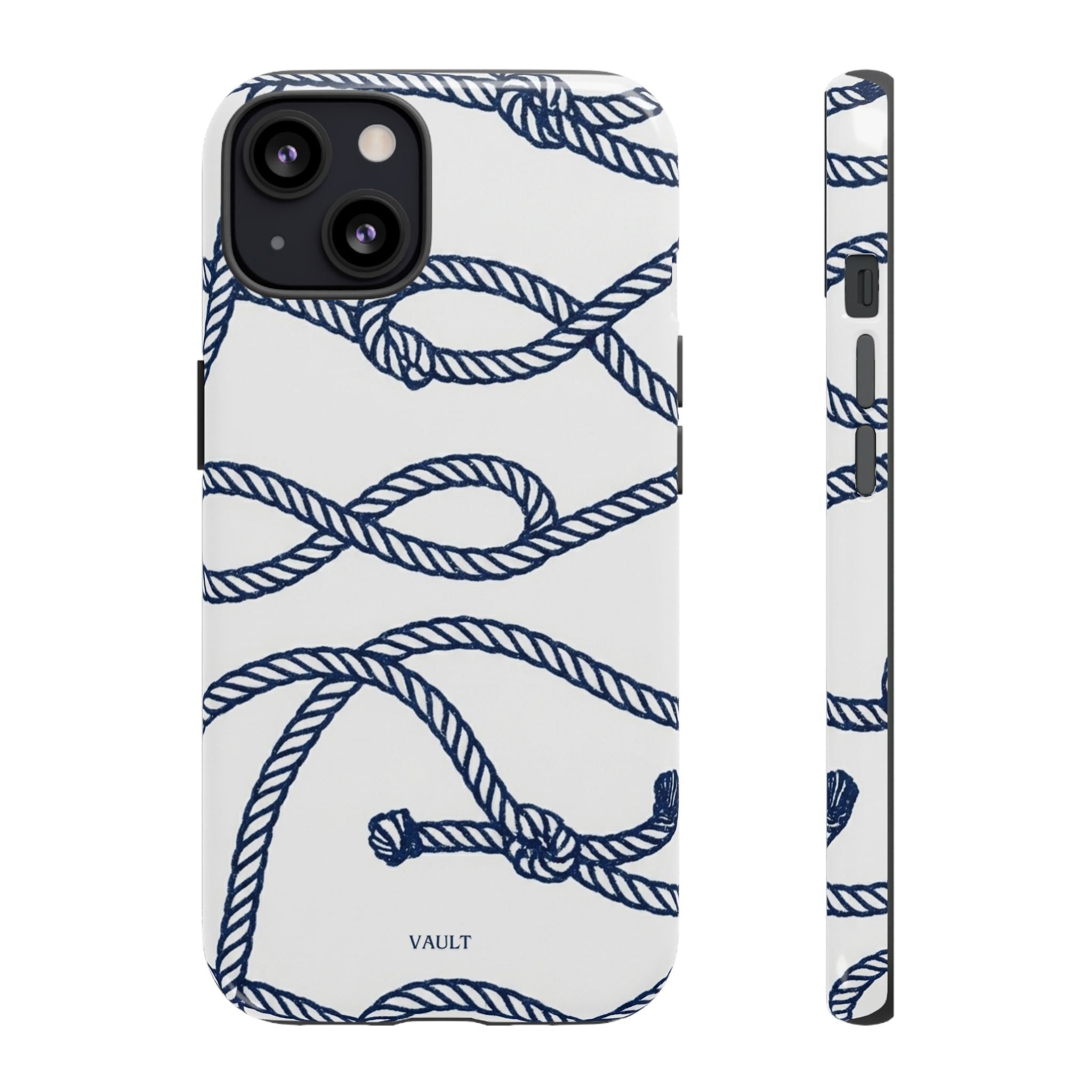 Nautical Rope Tough Case — Protective Phone Cover with Navy Knot Design