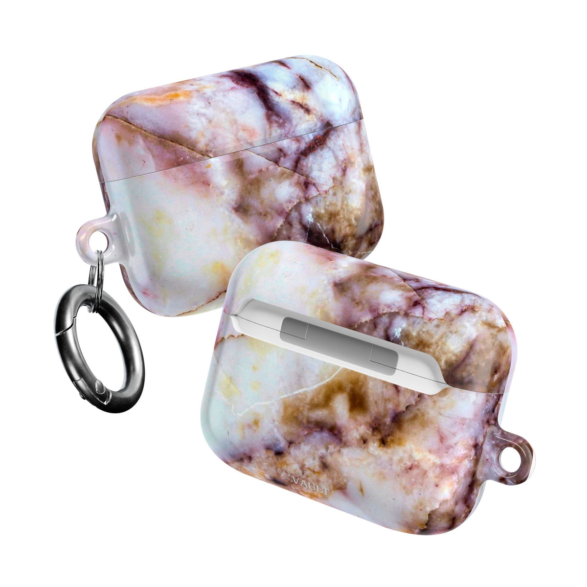 Marble Pink AirPod Case – Pink & Gold Marble Protective AirPods Cover