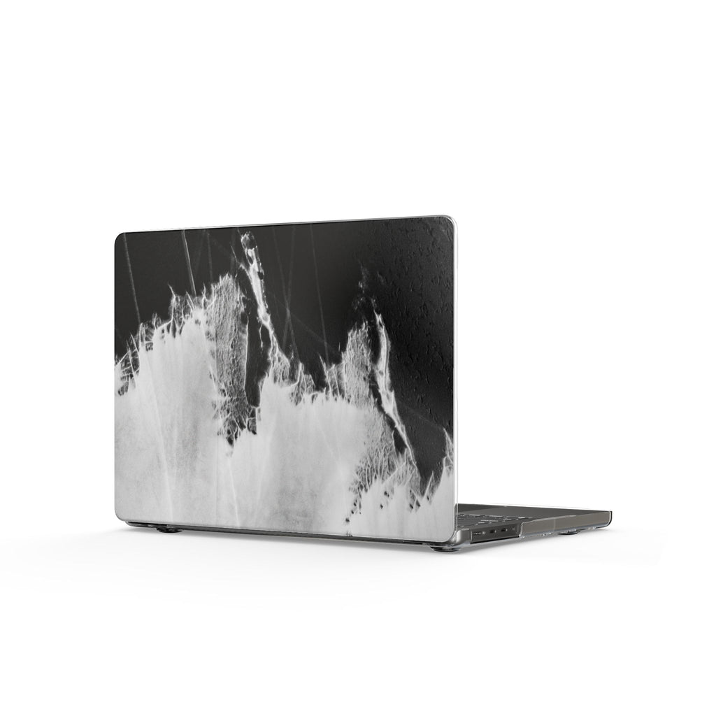Monochrome Ink Wave Clear MacBook Case