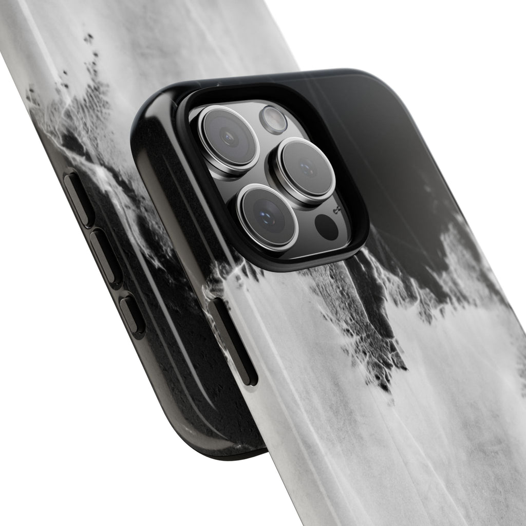 Marble Ink Tough Case — Black & White Abstract Phone Cover