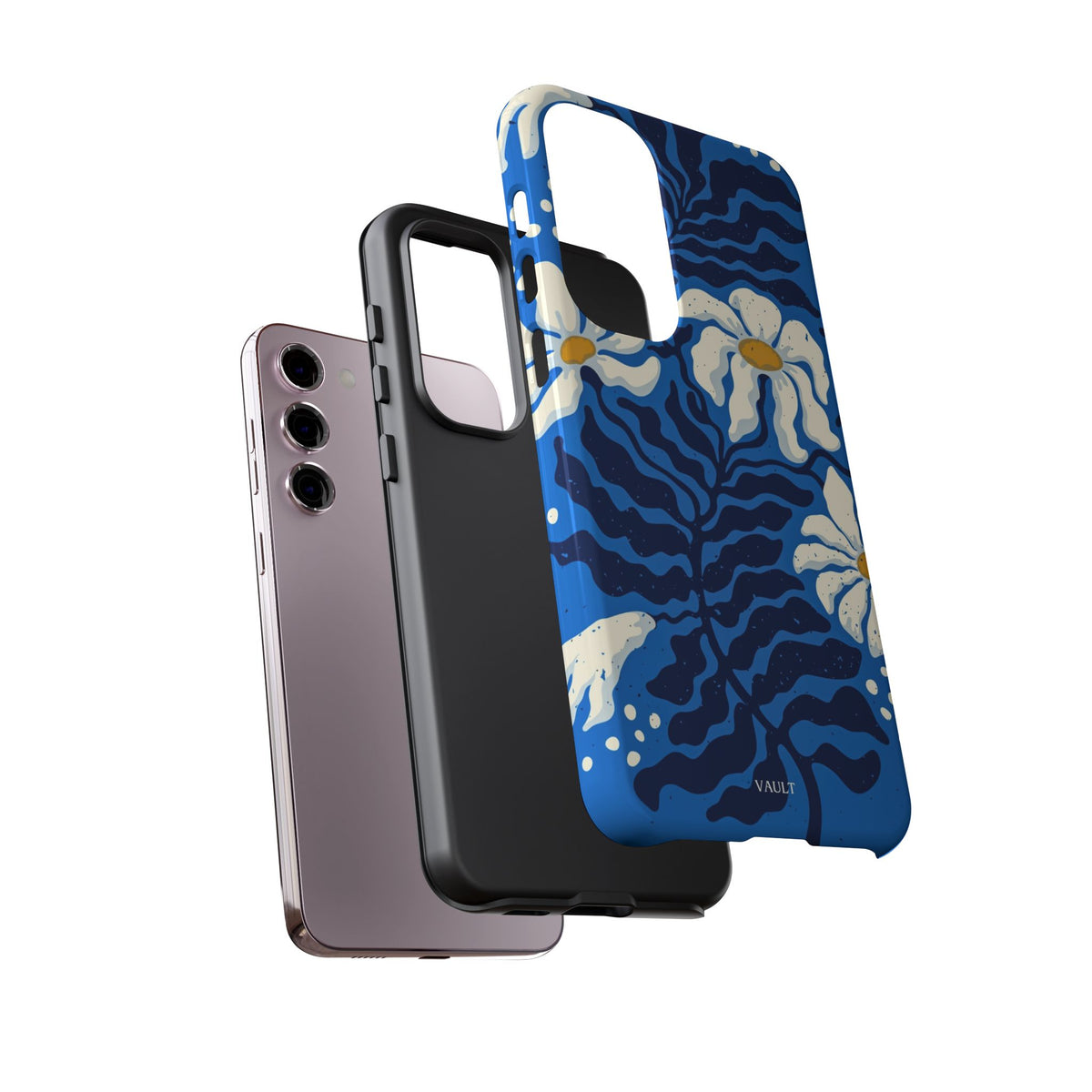 Blue Daisy Tough Phone Case — Floral Protective Phone Cover