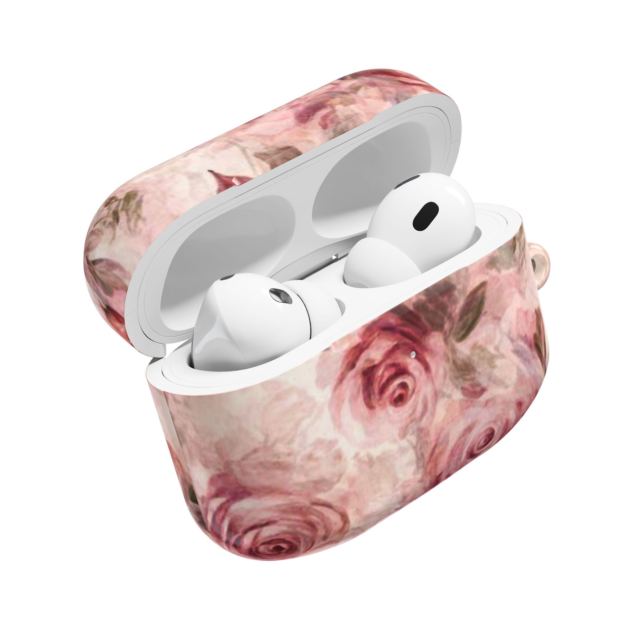 Floral Rose AirPod Case — Vintage Pink Watercolor Protection